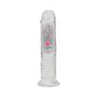 RealRock Wireless Rechargeable Remote Control LED Vibrating 6 in. Dildo Clear