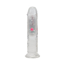 RealRock Wireless Rechargeable Remote Control LED Vibrating 6 in. Dildo Clear