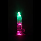 RealRock Wireless Rechargeable Remote Control LED Vibrating 6 in. Dildo with Balls Clear