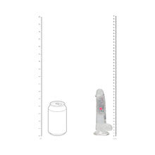 RealRock Wireless Rechargeable Remote Control LED Vibrating 6 in. Dildo with Balls Clear