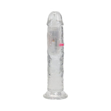 RealRock Wireless Rechargeable Remote Control LED Vibrating 7 in. Dildo Clear