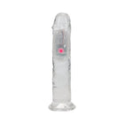 RealRock Wireless Rechargeable Remote Control LED Vibrating 7 in. Dildo Clear