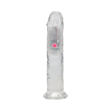 RealRock Wireless Rechargeable Remote Control LED Vibrating 7 in. Dildo Clear