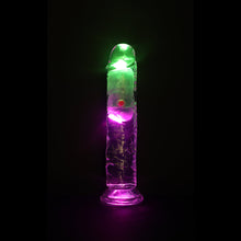 RealRock Wireless Rechargeable Remote Control LED Vibrating 7 in. Dildo Clear