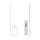 RealRock Wireless Rechargeable Remote Control LED Vibrating 7 in. Dildo Clear