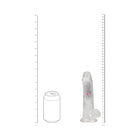 RealRock Wireless Rechargeable Remote Control LED Vibrating 7 in. Dildo with Balls Clear