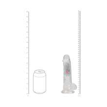 RealRock Wireless Rechargeable Remote Control LED Vibrating 7 in. Dildo with Balls Clear