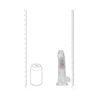 RealRock Wireless Rechargeable Remote Control LED Vibrating 7 in. Dildo with Balls Clear