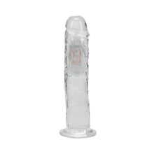 RealRock Wireless Rechargeable Remote Control LED Vibrating 8 in. Dildo Clear