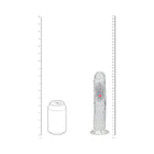 RealRock Wireless Rechargeable Remote Control LED Vibrating 8 in. Dildo Clear