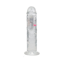 RealRock Wireless Rechargeable Remote Control LED Vibrating 8 in. Dildo Clear