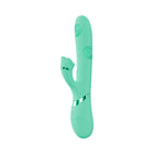 VIVE Fiore Rechargeable G-Spot Air Wave and Tapping Flared Clit Stimulator Green