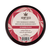 Earthly Body Hemp Seed 3-in-1 Massage Candle Summer Fling 6 oz.