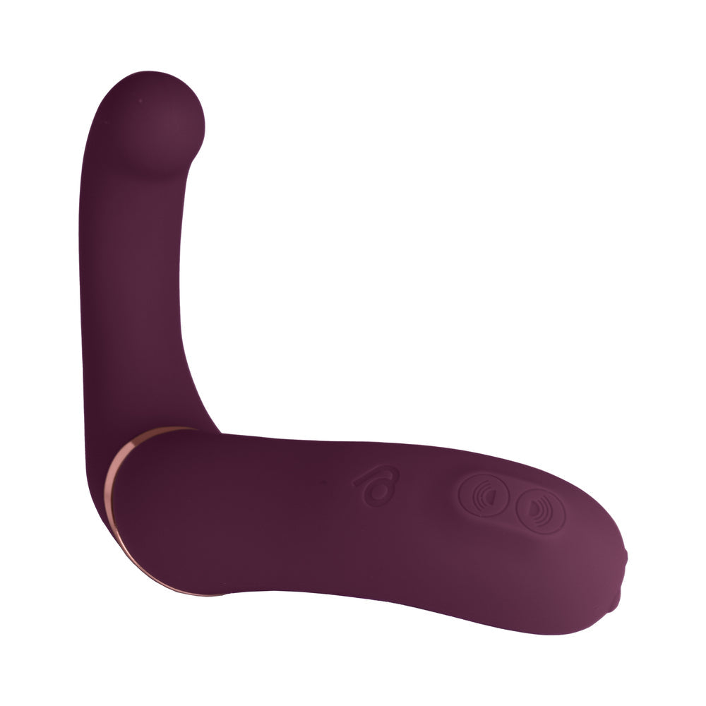 Rocks-Off Gemini Dual Stimulator Burgundy