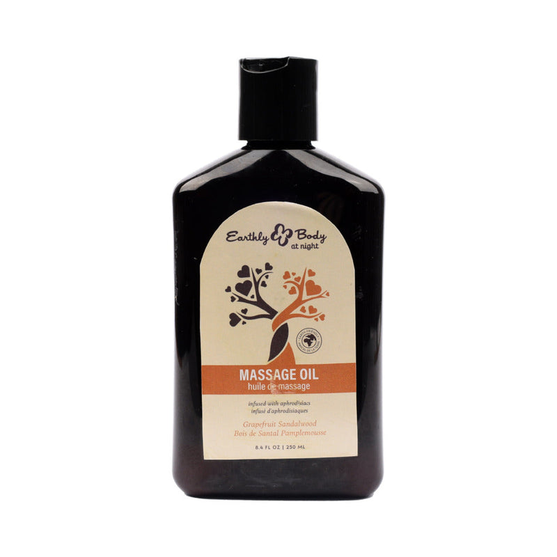 Earthly Body At Night Aphrodisiac Massage Oil Grapefruit Sandalwood 8.4 oz.