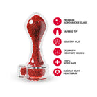 Oh My Gem Lustre Glass Anal Plug Red