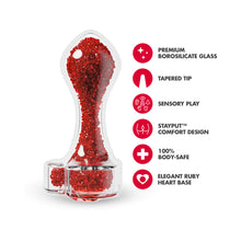 Oh My Gem Lustre Glass Anal Plug Red
