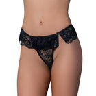 Magic Silk Pheromone Panties Flutter Thong 2-Pack Lilac/Black Queen Size