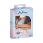Magic Silk Pheromone Panties Split Crotch Lace Boy Short 2-Pack Aqua/Black S/M