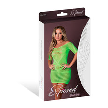 Magic Silk Seamless Half Sleeve Dress Neon Lime O/S