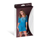 Magic Silk Seamless Half Sleeve Dress Neon Turquoise O/S