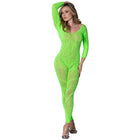 Magic Silk Seamless Long Sleeve Bodystocking Neon Lime O/S