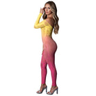 Magic Silk Seamless Long Sleeve Bodystocking Ombre Sunset O/S