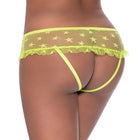 Magic Silk Sweetums Skirted Hipster with Open Crotch Panty Pina Colada L/XL