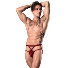 Male Power The Matchmaker Strappy Jock Burgundy S/M