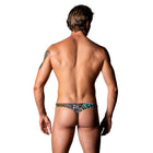 Male Power The Matchmaker Thong with 2 Rings Multi Animal L/XL