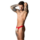 Male Power The Ultimate Duo CRC Open Ring Thong & Cobalt Cock Ring Red S/M