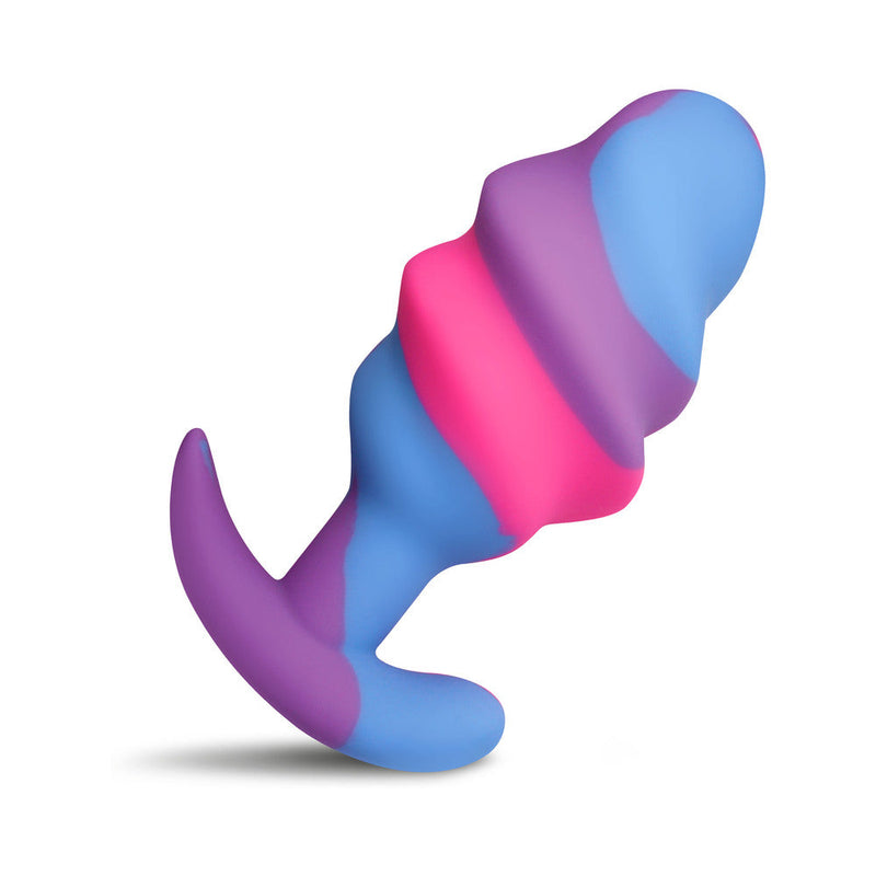 Creature Cocks Unicorn Swirl Silicone Butt Plug Large