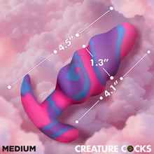 Creature Cocks Unicorn Swirl Silicone Butt Plug Medium