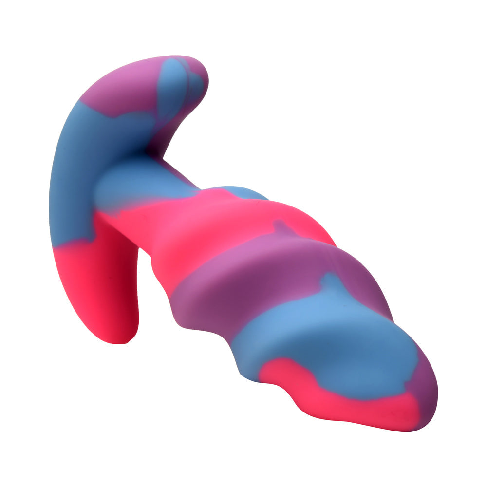 Creature Cocks Unicorn Swirl Silicone Butt Plug Small