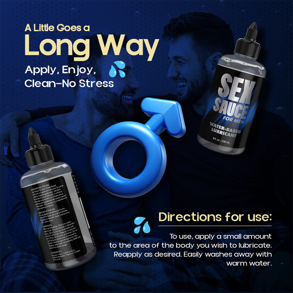 Naughty Jane''s Sex Sauce for Men Water-Based Lubricant 16 oz.