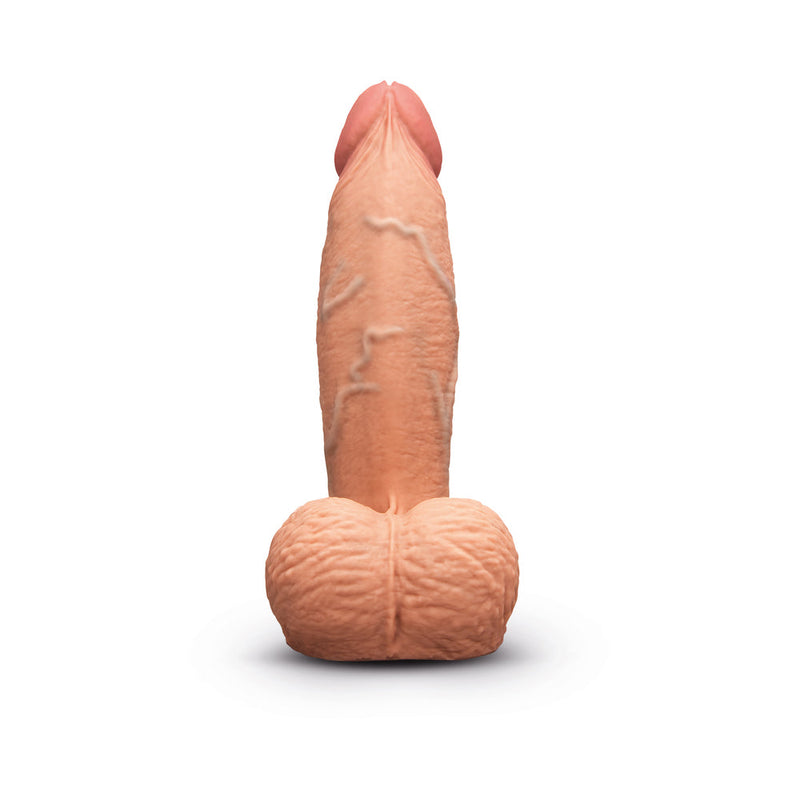 b-Vibe Slipskin Realistic Silicone Dildo 6 in. Girthy Mocha