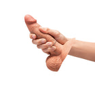 b-Vibe Slipskin Realistic Silicone Dildo 6 in. Girthy Mocha