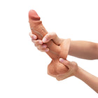 b-Vibe Slipskin Realistic Silicone Dildo 7 in. Girthy Mocha