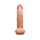 b-Vibe Slipskin Realistic Silicone Dildo 10 in. Curved Mocha