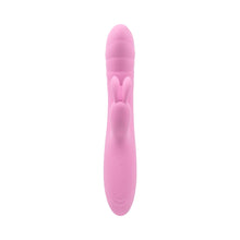 Playboy Rub Me Right Rechargeable Thrusting Dual Stimulator Silicone Pink Petal