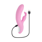 Playboy Rub Me Right Rechargeable Thrusting Dual Stimulator Silicone Pink Petal