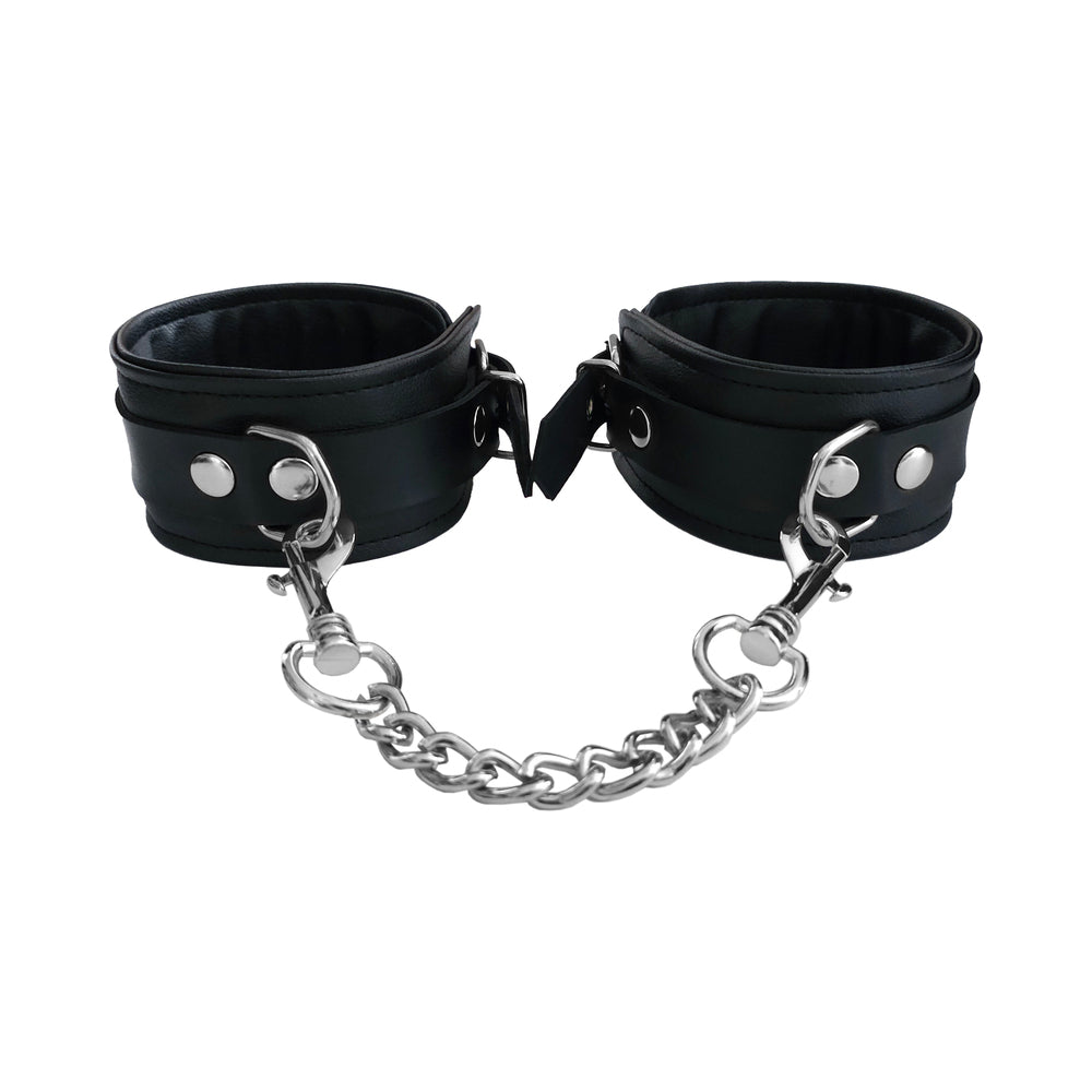 Rouge Fetish Play Vegan Ankle Cuffs Black