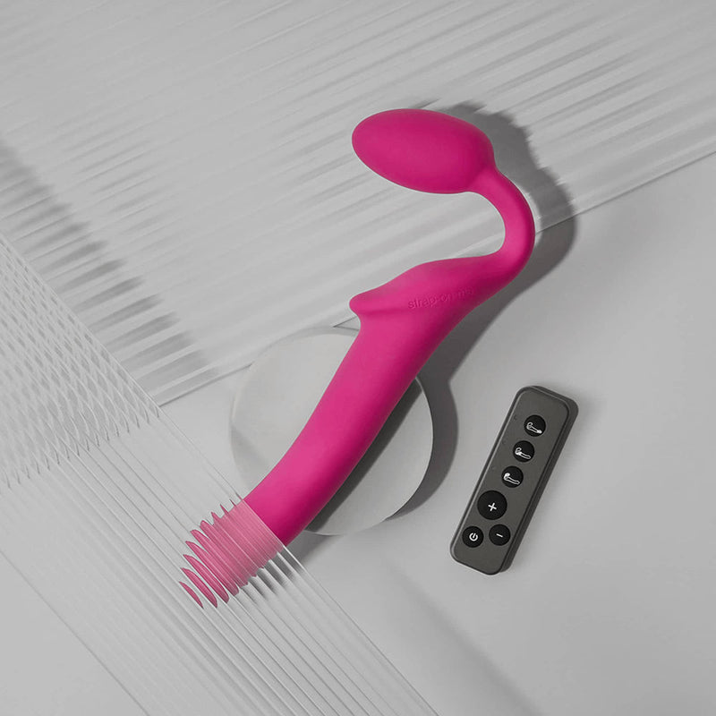 Strap-On-Me Vibrating Bendable Strapless Strap-On Fuchsia Large