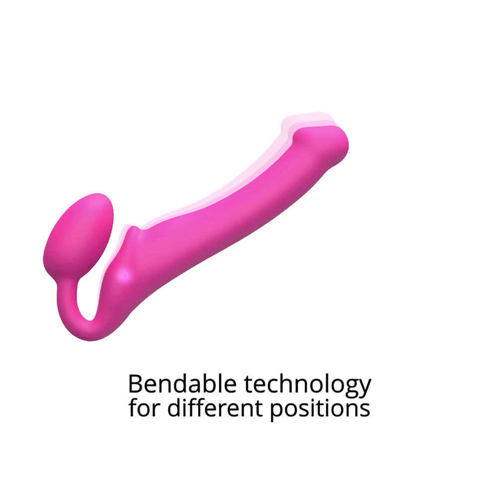 Strap-On-Me Vibrating Bendable Strapless Strap-On Fuchsia Medium