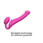 Strap-On-Me Vibrating Bendable Strapless Strap-On Fuchsia Medium