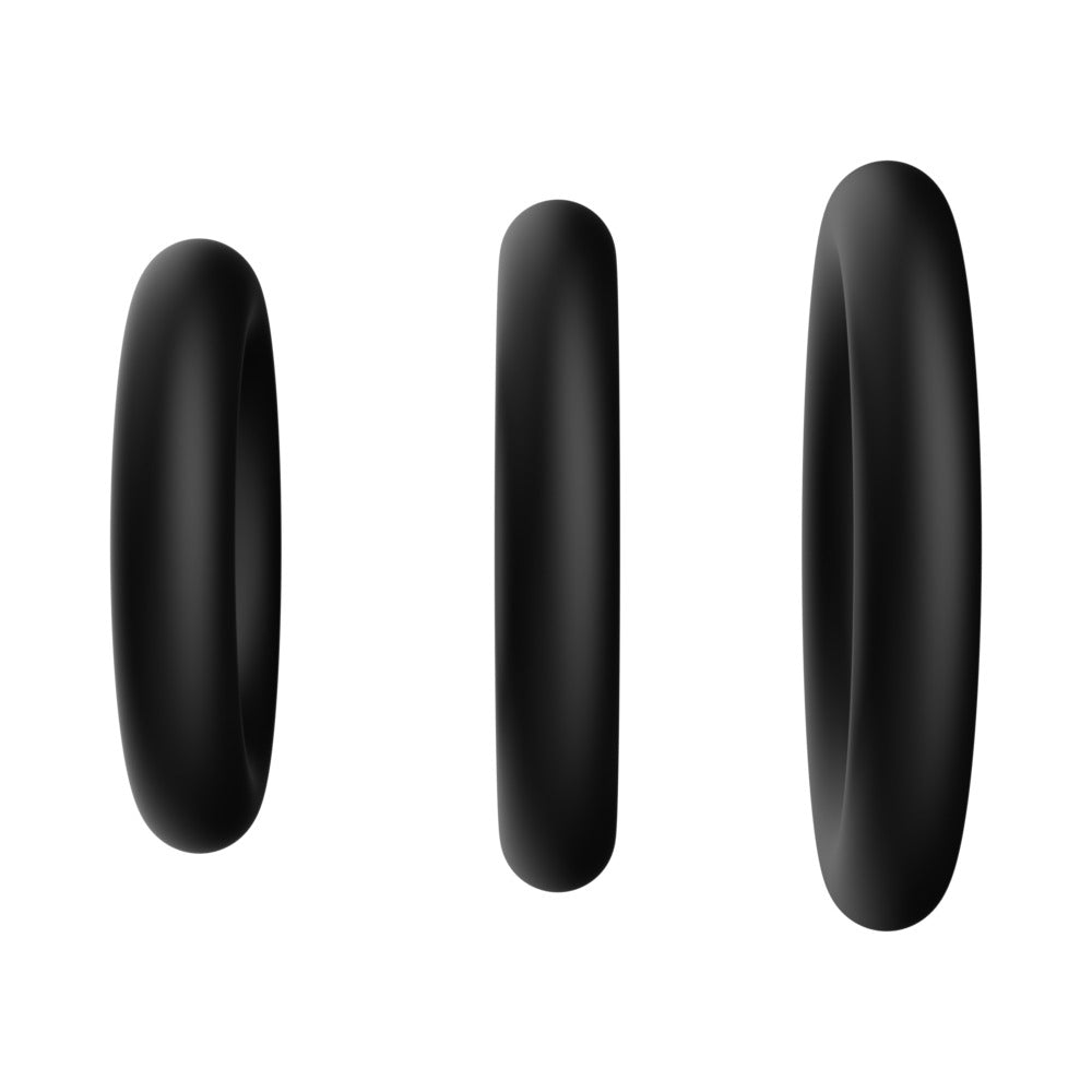 Forto F-39: Trio Cockring Set Black