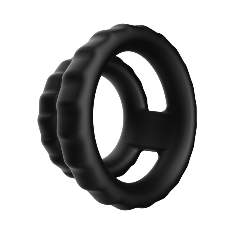 Forto F-43: Tiered Cock & Ball Ring Black