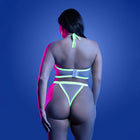 Fantasy Lingerie Glow Supernatural Glow-in-the-Dark Zipper Top & Panty Queen Size