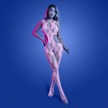 Fantasy Lingerie Glow Equilibrium Glow-in-the-Dark Crotchless Bodystocking O/S