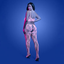 Fantasy Lingerie Glow Equilibrium Glow-in-the-Dark Crotchless Bodystocking Queen Size